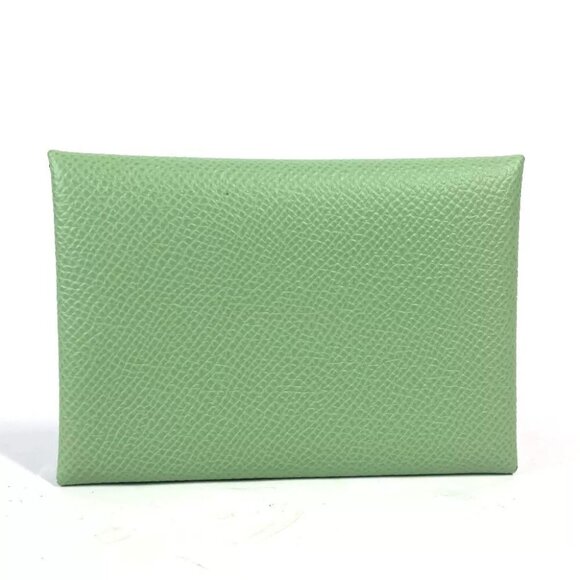 HERMES Bifold slim Calvi duo Card Case Coin Compartment Wallet coin purse Unused - Picture 1 of 10